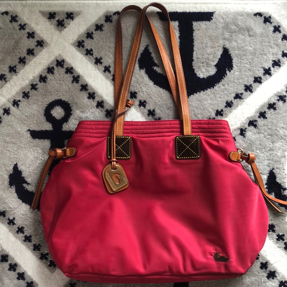 Dooney & Bourke Victoria Nylon Tote in Red
